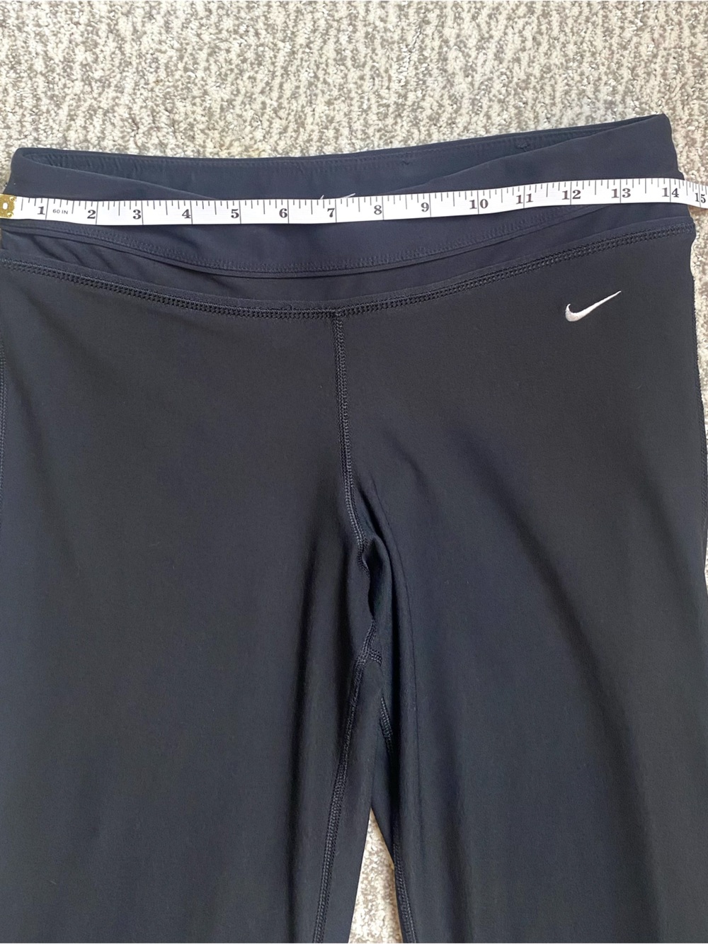 Nike Dri-fit Black Athletic Yoga Pants High-Rise Flare Leg Bootcut Size Small - Picture 7 of 9